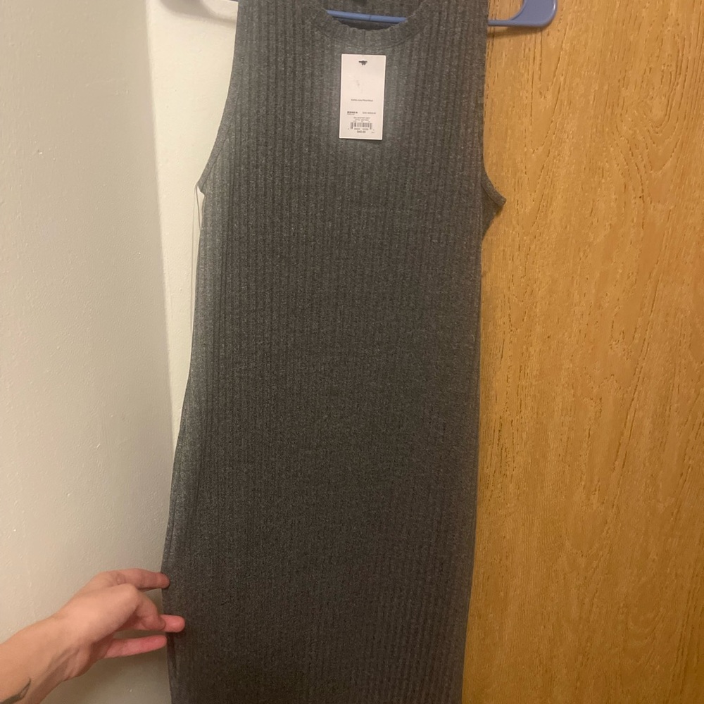 Nine West Charcoal Ribbed Knit Top